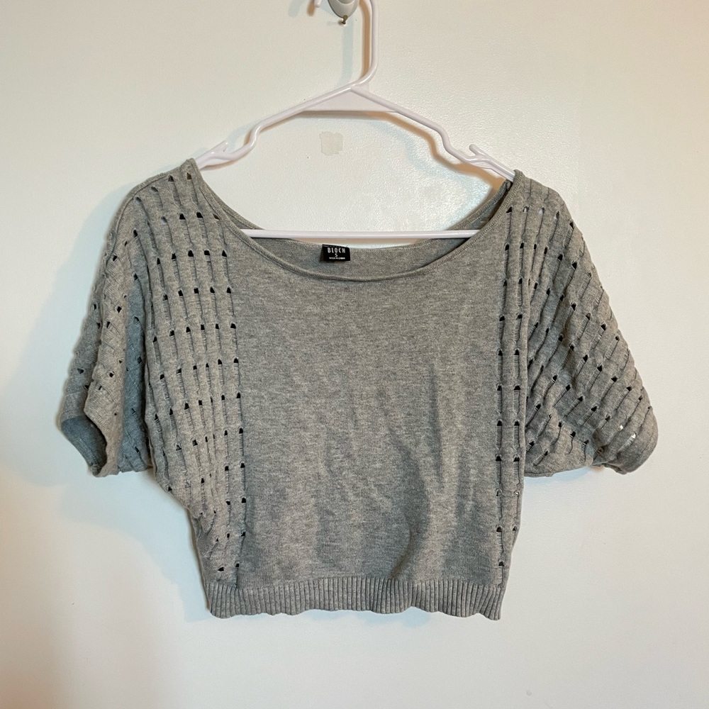 Bloch Gray Knit Crop Top